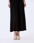 SIXDO G-Black V-Neck Woven Flared Dress